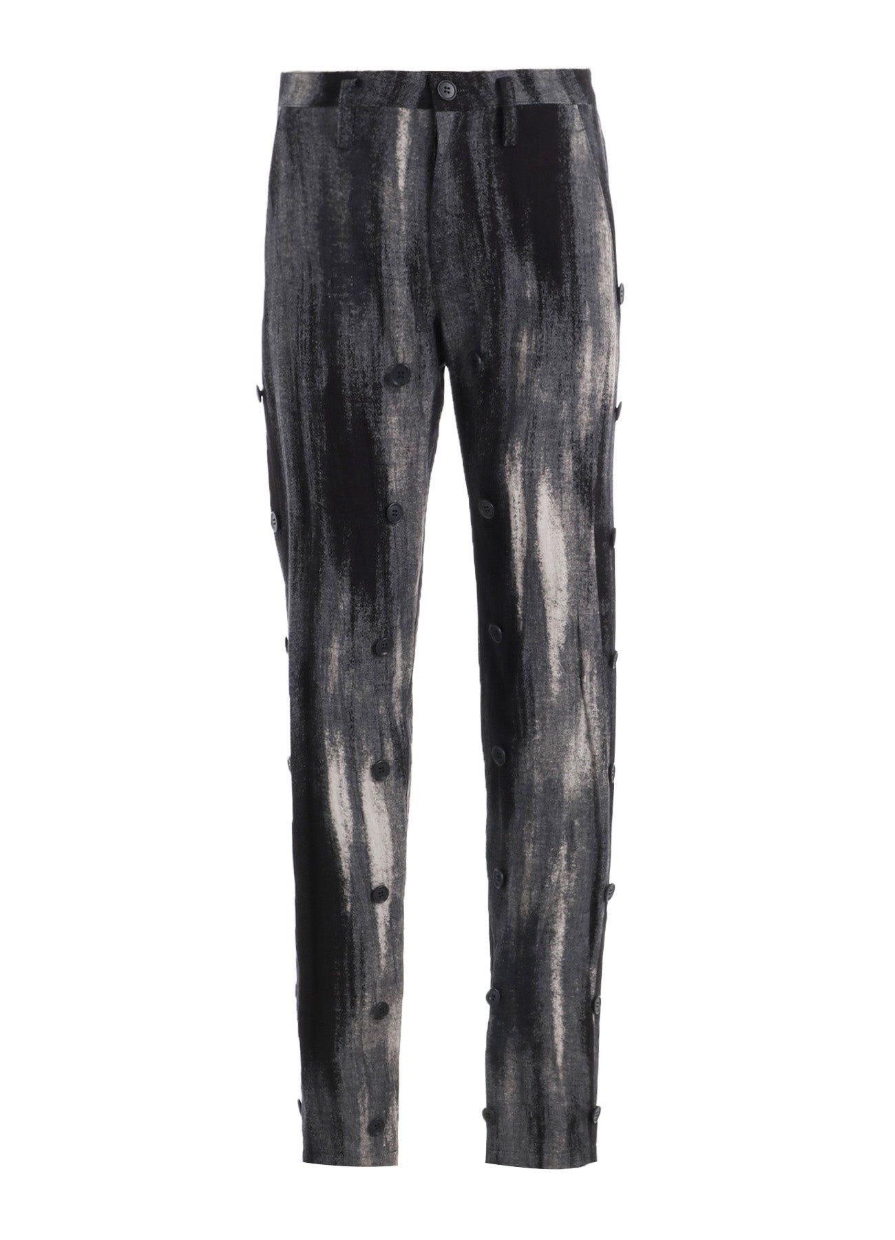 DISCHARGE PT Denim Button Detail Pants - Stylish Distressed Jeans for Men & Women | Perfect for Casual Wear, Street Style & Everyday Outfits