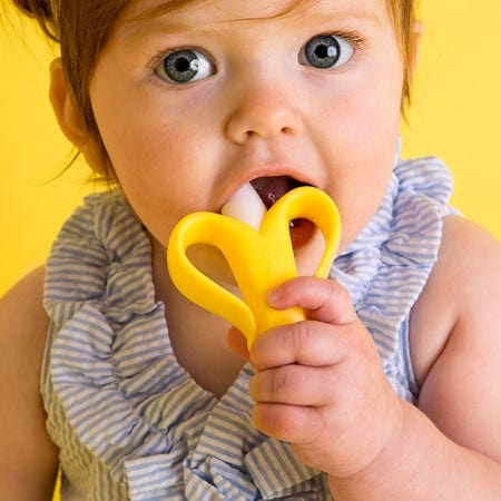 Baby Banana Infant Toothbrush - Soft Bristle Teether for Babies 0-24 Months - Perfect for Teething Relief & Early Oral Care - Home, Travel & Daycare Use