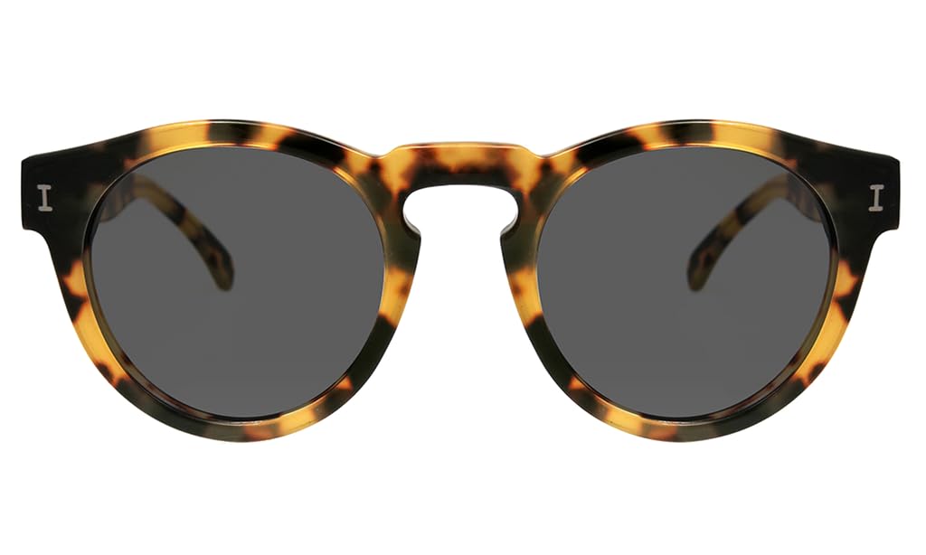 Illesteva Leonard Sunglasses - Polarized UV Protection, Retro Round Frame for Men & Women - Perfect for Beach, Driving & Outdoor Activities