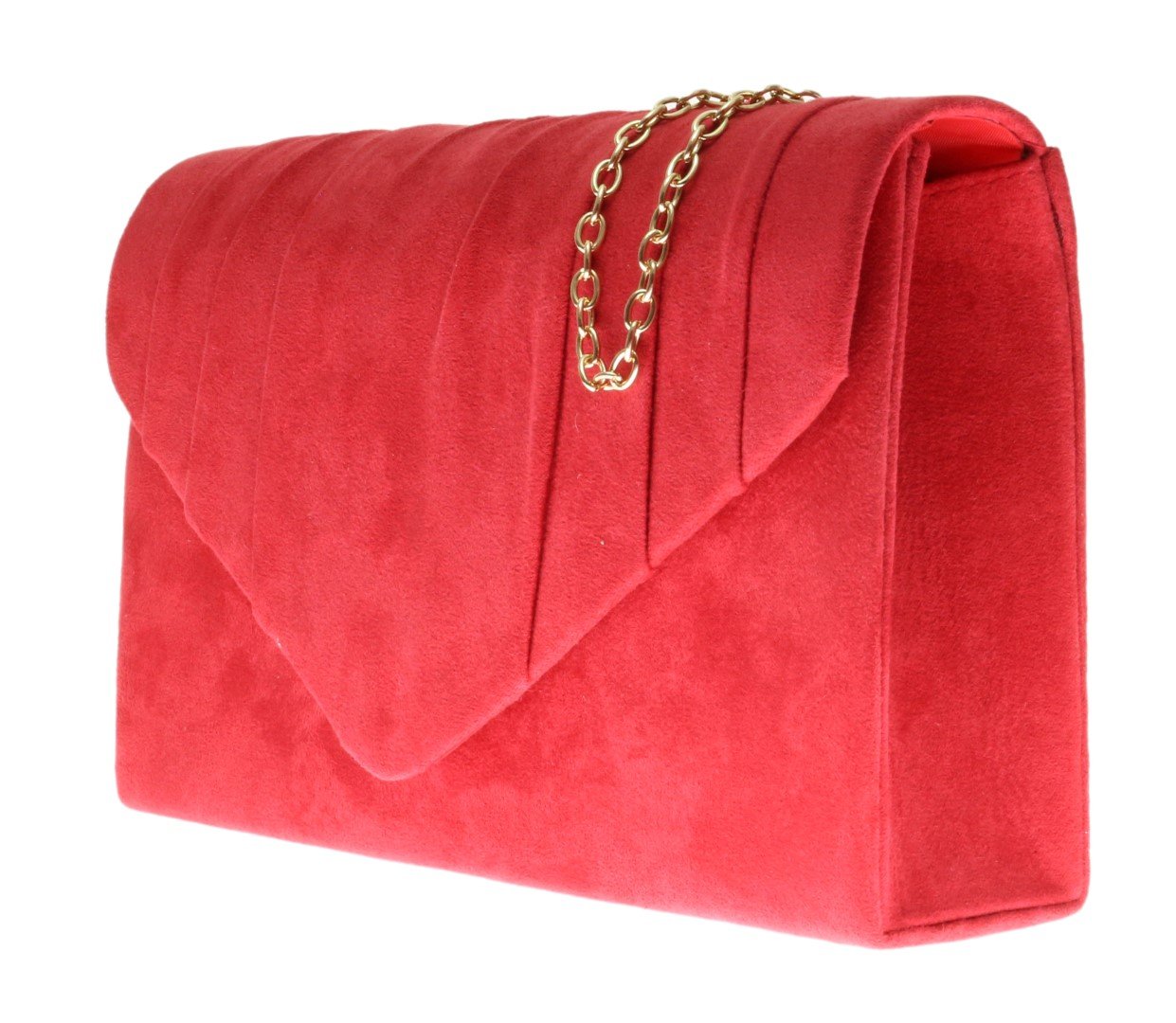 Stylish Women's Faux Suede Pleated Clutch Handbag - Elegant Evening Purse for Parties, Weddings & Date Nights | Trendy Girly Accessory for Women