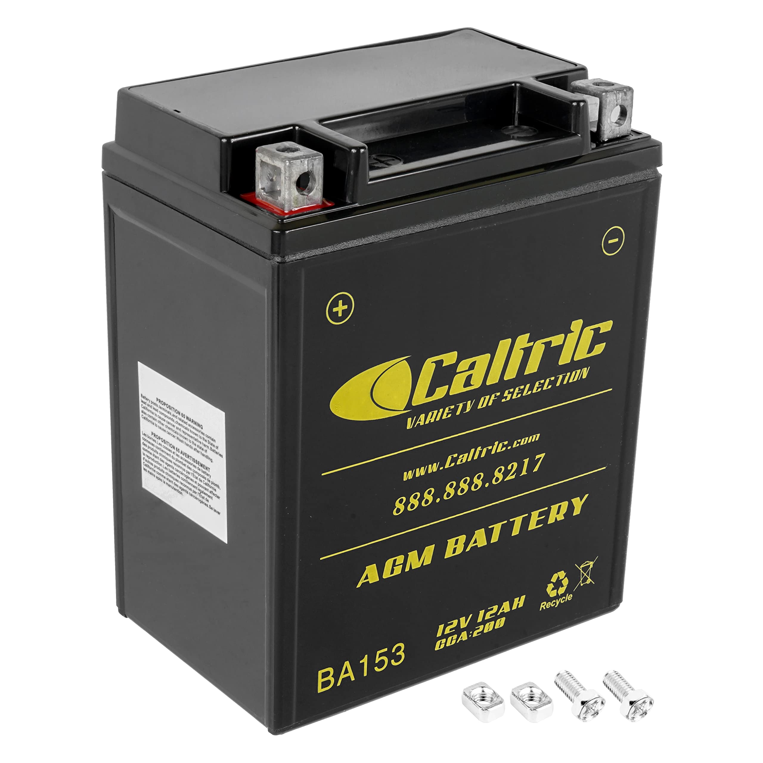 Caltric AGM Battery for Yamaha Bear Tracker 250 (1999-2003) - Off-Road Power