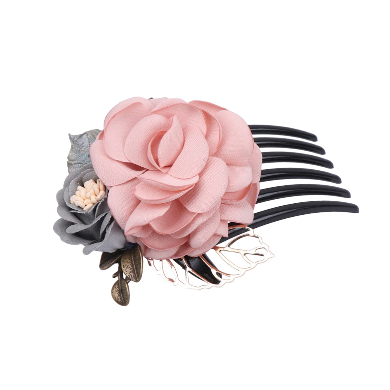 Lurrose Wedding Bride Headpiece - Elegant Plastic Hair Comb with Flower Clips, Bridal Side Hair Accessories & Headdress for Women | Perfect for Weddings, Prom, Parties & Special Occasions