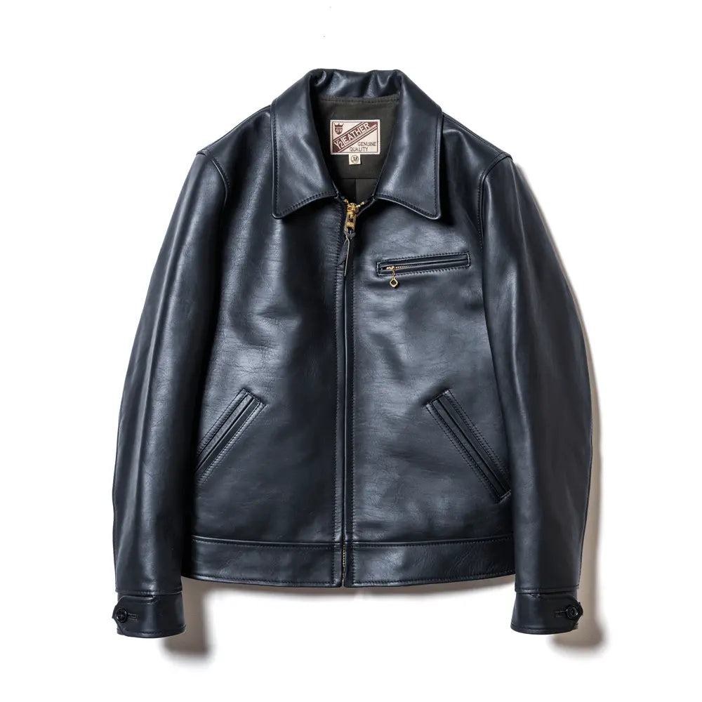 Y'2 Leather SHR 47 Sumi Dyed Horse Single Rider Jacket Black - Premium Biker Jacket for Men & Women - Perfect for Motorcycle Riding, Fashion Outfits & Casual Wear