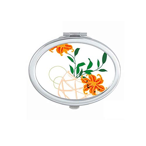 DIYthinker Chinese Traditional Culture Art Pattern Portable Folding Mirror - Double-Sided Handheld Makeup Mirror for Travel, Home, and Office Use