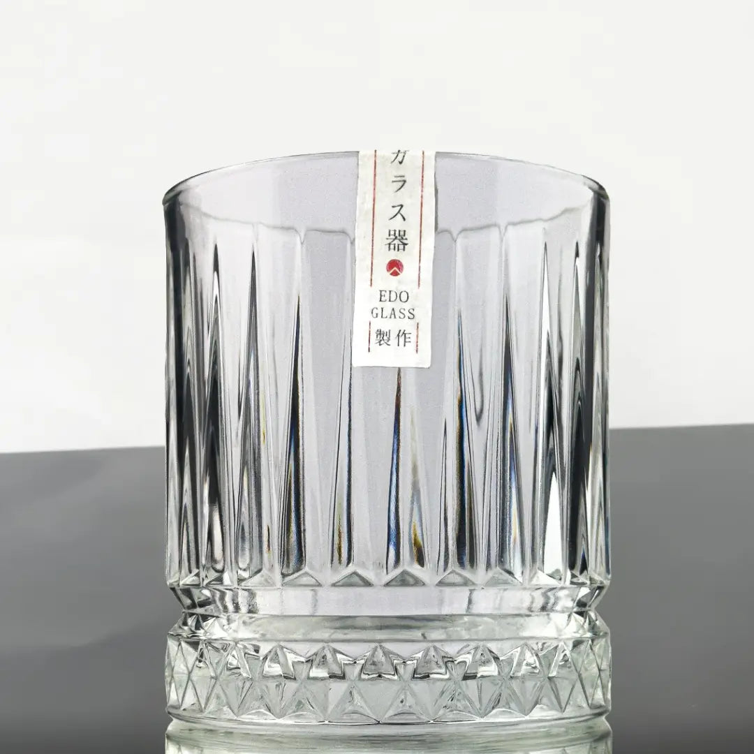 Premium Ozoku Whisky Glass Set - 350ml Japanese Style Crystal Clear Tumbler with Elegant Wooden Gift Box - Perfect for Scotch, Bourbon, Whiskey Tasting & Home Bar Decor