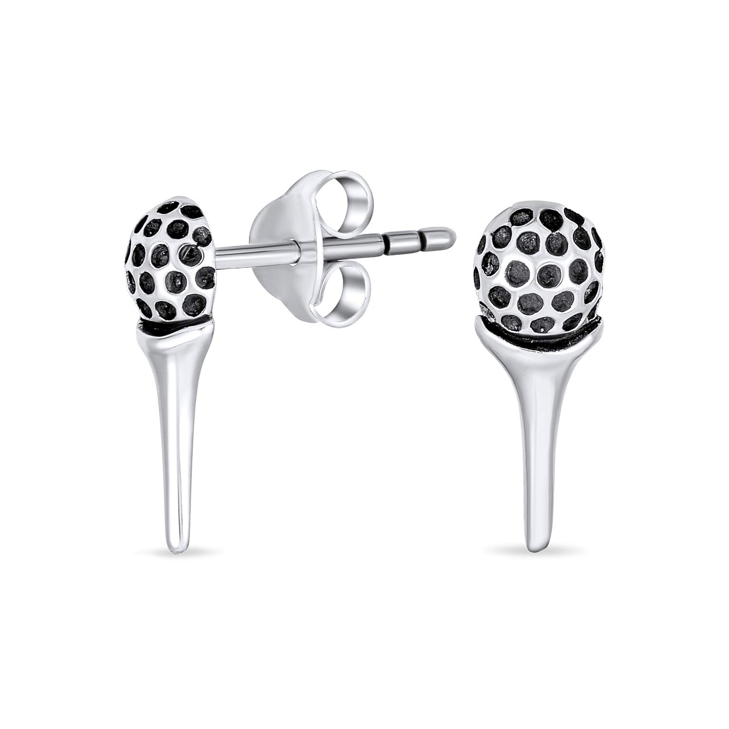 Golf Earrings for Women - .925 Sterling Silver Dangle Studs - Perfect Golf Gifts & Jewelry