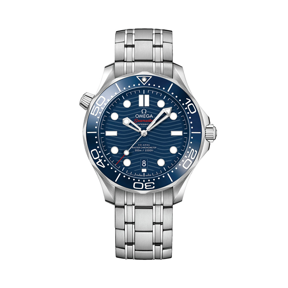 Omega Seamaster Diver 300M Co-Axial Master Chronometer 42mm Blue Men's Luxury Watch with Stainless Steel Bracelet - Perfect for Diving, Swimming & Everyday Wear