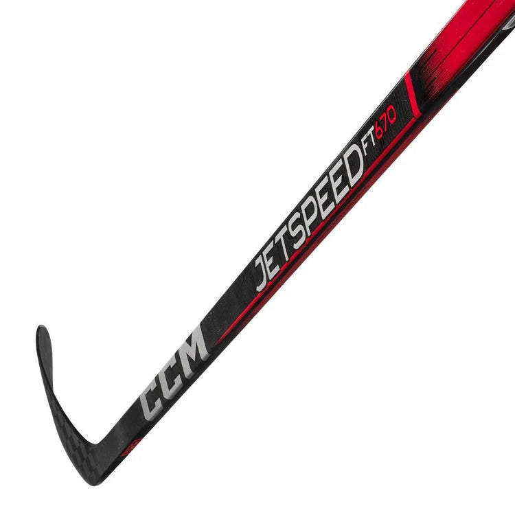 CCM Jetspeed FT670 Intermediate Hockey Stick - Lightweight Carbon Fiber Design for Enhanced Speed & Control - Perfect for Competitive Play & Training