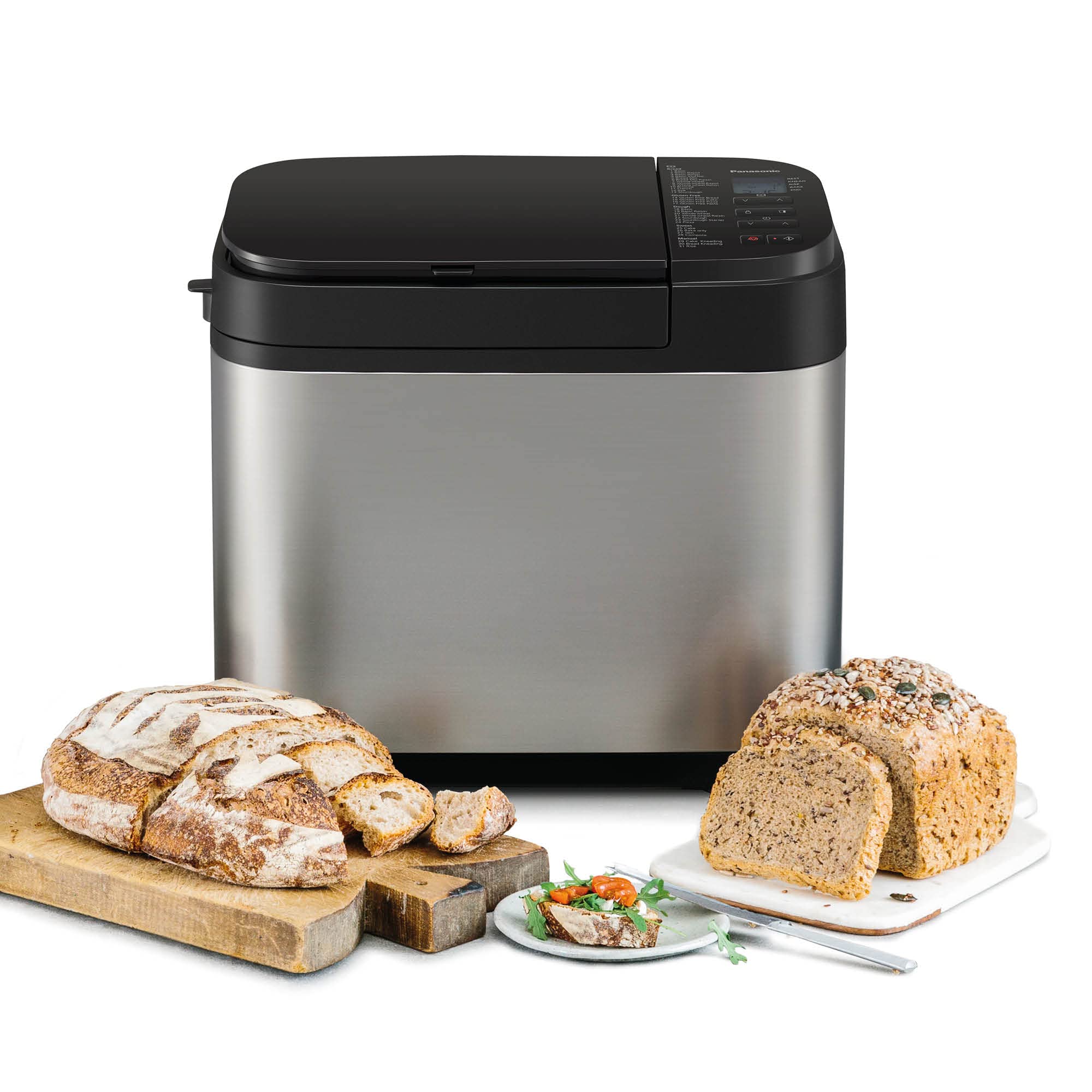 Panasonic SD-YR2550SXE Bread Maker with 31 Baking Programs, Yeast & Nut Dispenser, 13-Hour Digital Timer - Perfect for Homemade Bread, Pizza, Gluten-Free Baking, Cakes & Jams - Ideal for Kitchens, Bakeries & Healthy Living