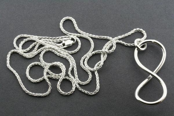 Infinity Pendant Necklace with 70cm Espiga Chain - Elegant Jewelry for Women, Perfect for Parties, Weddings & Everyday Wear