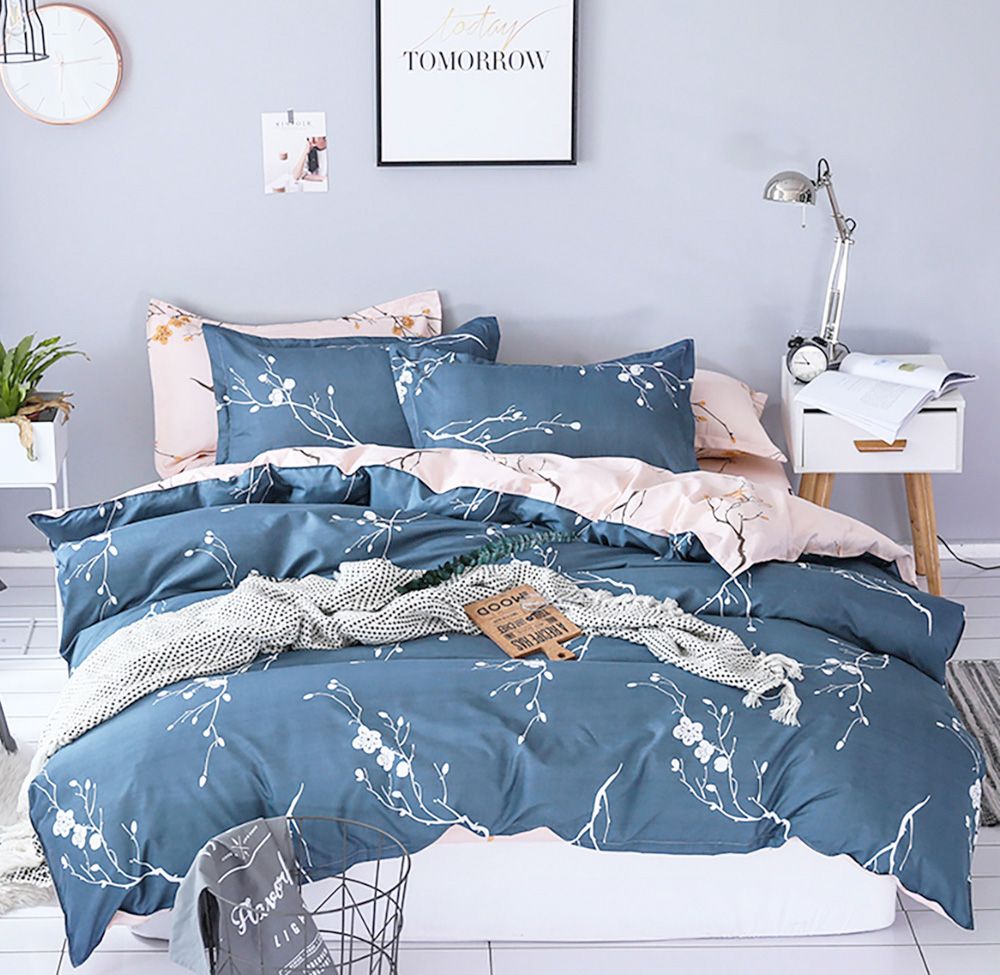 Floral Super King Size Duvet Cover Set - Luxury 100% Cotton Bedding for Master Bedroom | Soft & Breathable Quilt Cover with Pillowcases | Perfect for Guest Rooms, Hotels & Cozy Home Decor