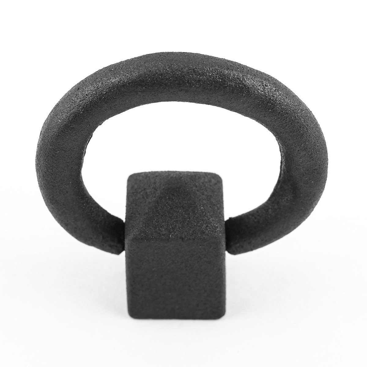 Black Cast Iron Ring Cabinet Handles 2 Inch - Pack of 12 with Hardware - Vintage Style Drawer Pulls for Kitchen, Bathroom & Furniture Renovation