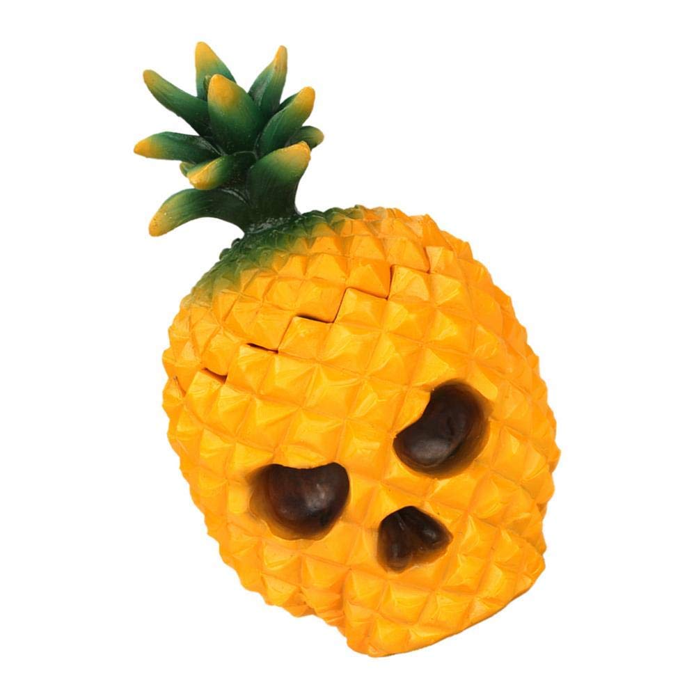 Resin Pineapple Skull Statue - Unique Desk Storage Box & Halloween Decor - Perfect Gift for Home Office, Gothic Decor & Spooky Party Decorations