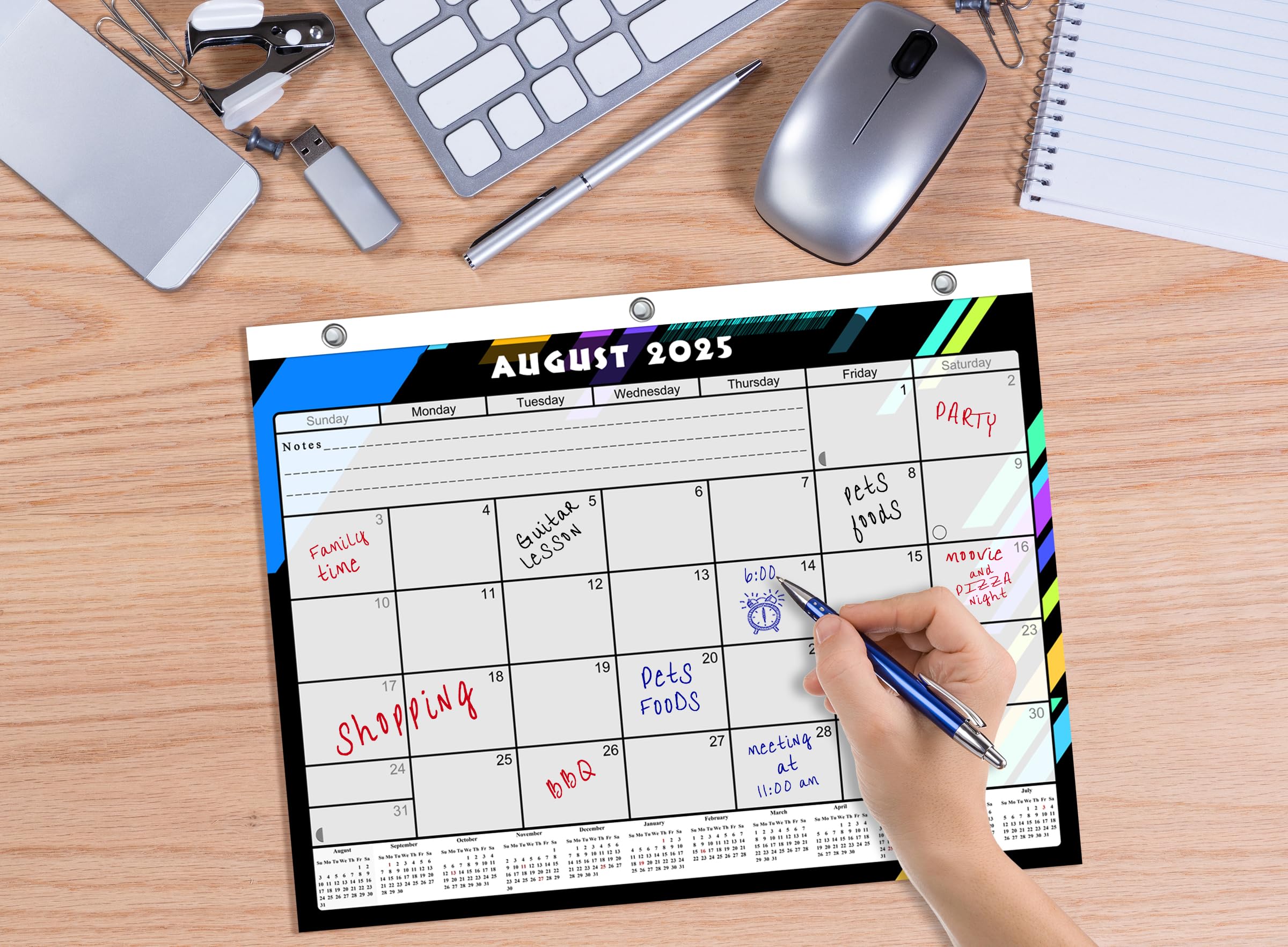 2025-2026 Student Academic Planner | 12-Month College Calendar for 3-Ring Binder, Desk or Wall Organization | School & Office Supplies | Perfect for Homework Tracking & Exam Scheduling | Made in USA (Edition #012)