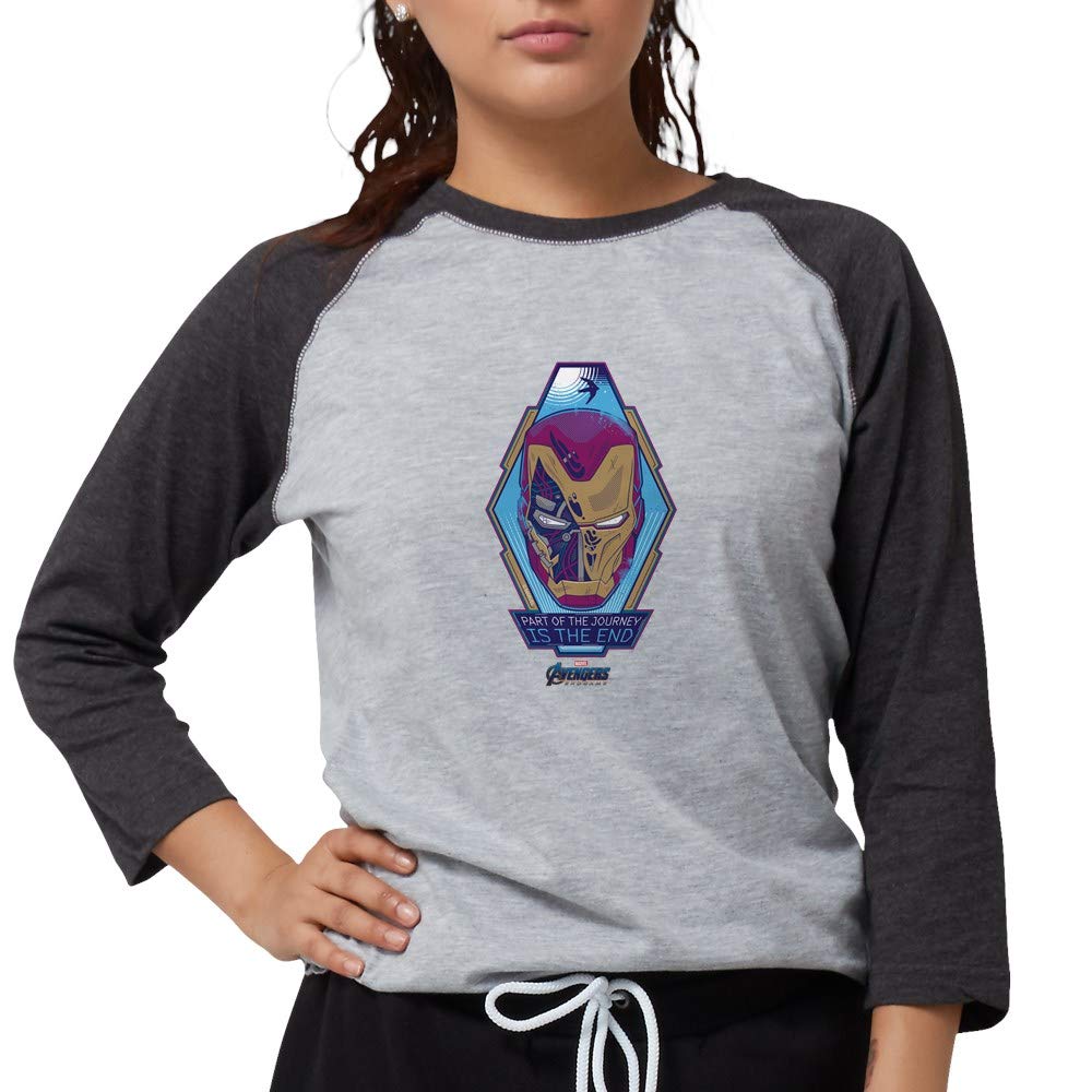 Iron Man Head Women's Baseball Tee - Marvel Superhero Graphic T-Shirt for Women | Casual Wear, Cosplay & Superhero Fan Gifts