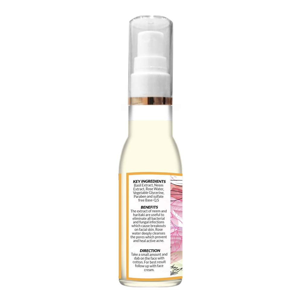 Mirah Belle Neem Anti Acne Natural Face Toner - Sulfate & Paraben Free - 100ml - Buy 2 Get 10 Free Face Masks - For Oily & Acne-Prone Skin - Daily Skincare Routine & Post-Workout Refreshment