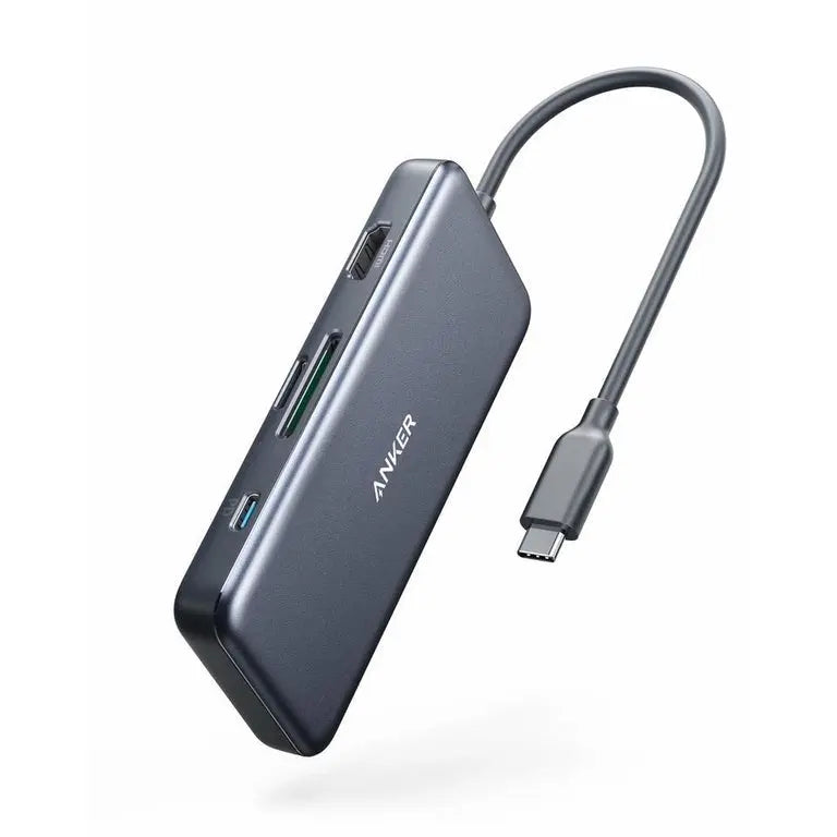 Anker 341 PowerExpand+ 7-in-1 USB C Hub with 4K HDMI, 100W PD, USB-A, SD Card Reader - Perfect for MacBook, iPad, and Windows Laptops for Work, Travel & Home Office