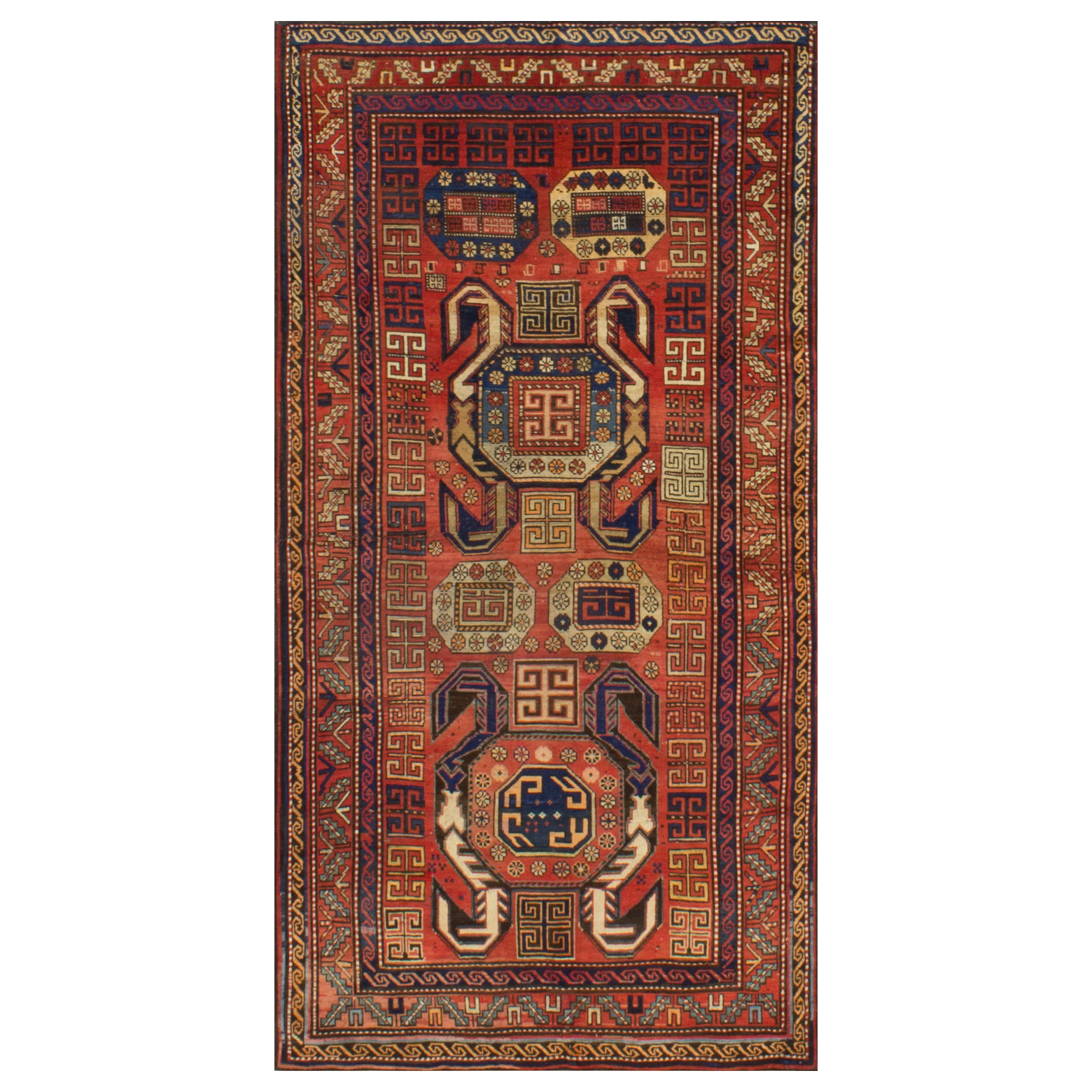 Vintage Kazak Rug Circa 1910 - Authentic Handmade Wool Carpet for Home Decor, Living Room & Office - Perfect for Boho, Traditional & Eclectic Interior Design Styles