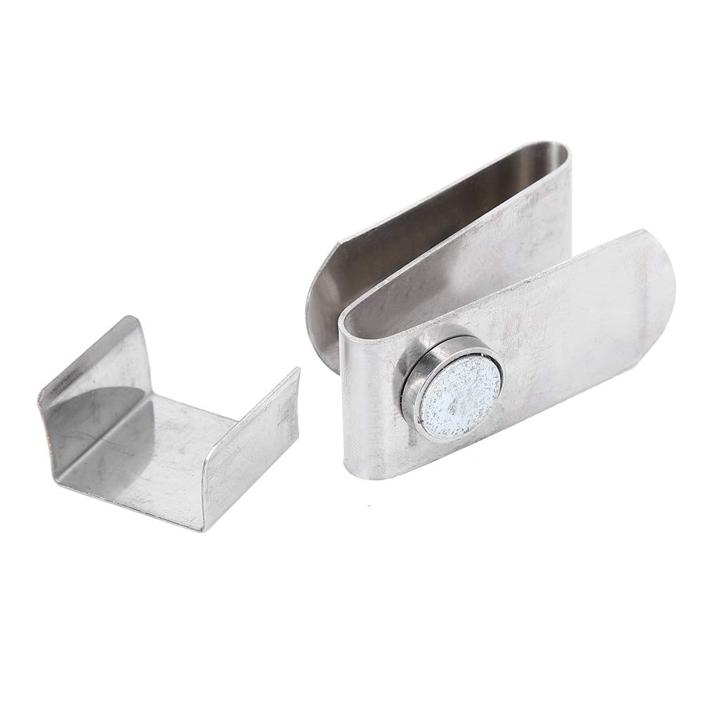 SOONALL Magnetic Pool Cue Chalk Holder - Stainless Steel S-Shape Clip Snooker Chalk Holder - Compact & Portable Billiard Accessory for Pool Tables & Game Rooms