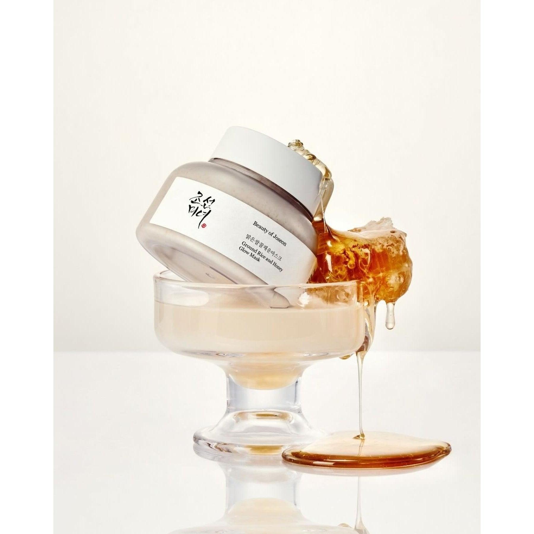 BEAUTY OF JOSEON Ground Rice & Honey Glow Mask 150ml | Korean Skincare Facial Treatment for Brightening & Hydration - Perfect for Dry Skin & Nighttime Routine