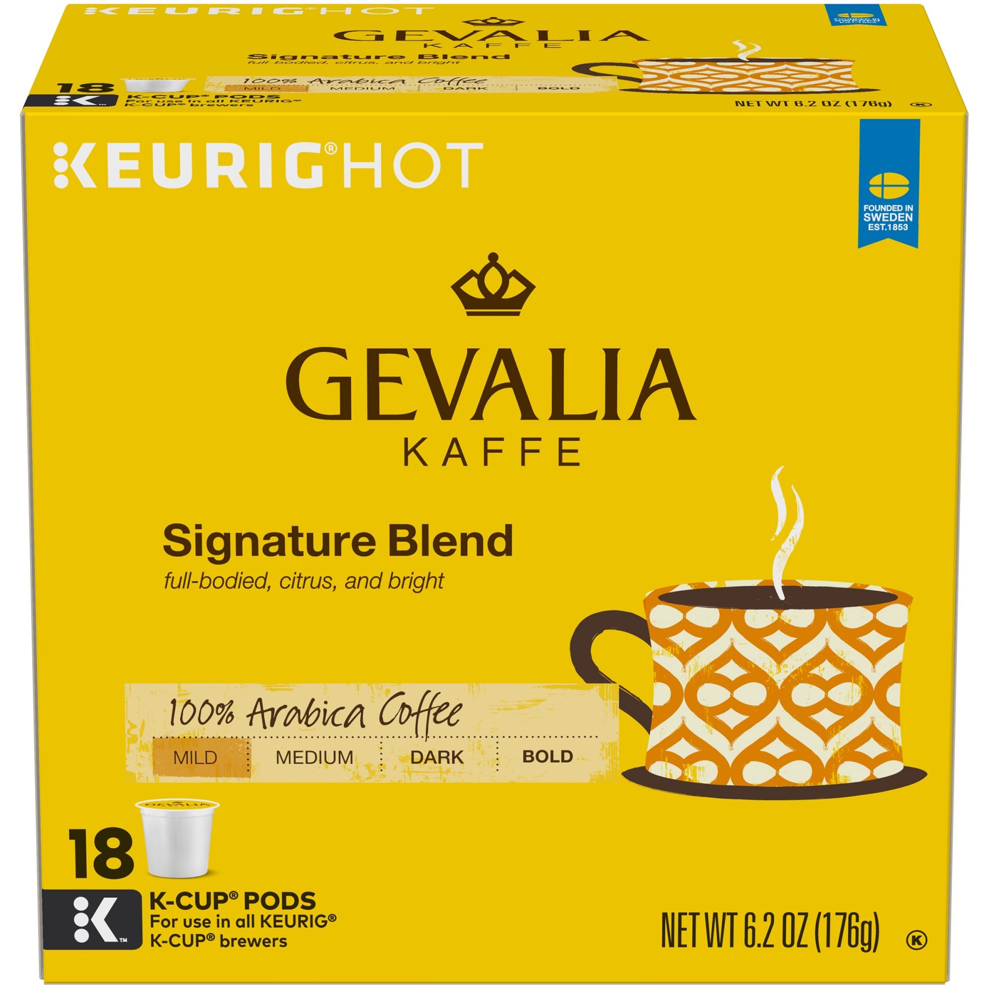 Gevalia Signature Blend Coffee K-Cup Pods - 90 Count (5 Boxes of 18) - Medium Roast for Keurig Brewers - Perfect for Office, Home & Morning Coffee Routine