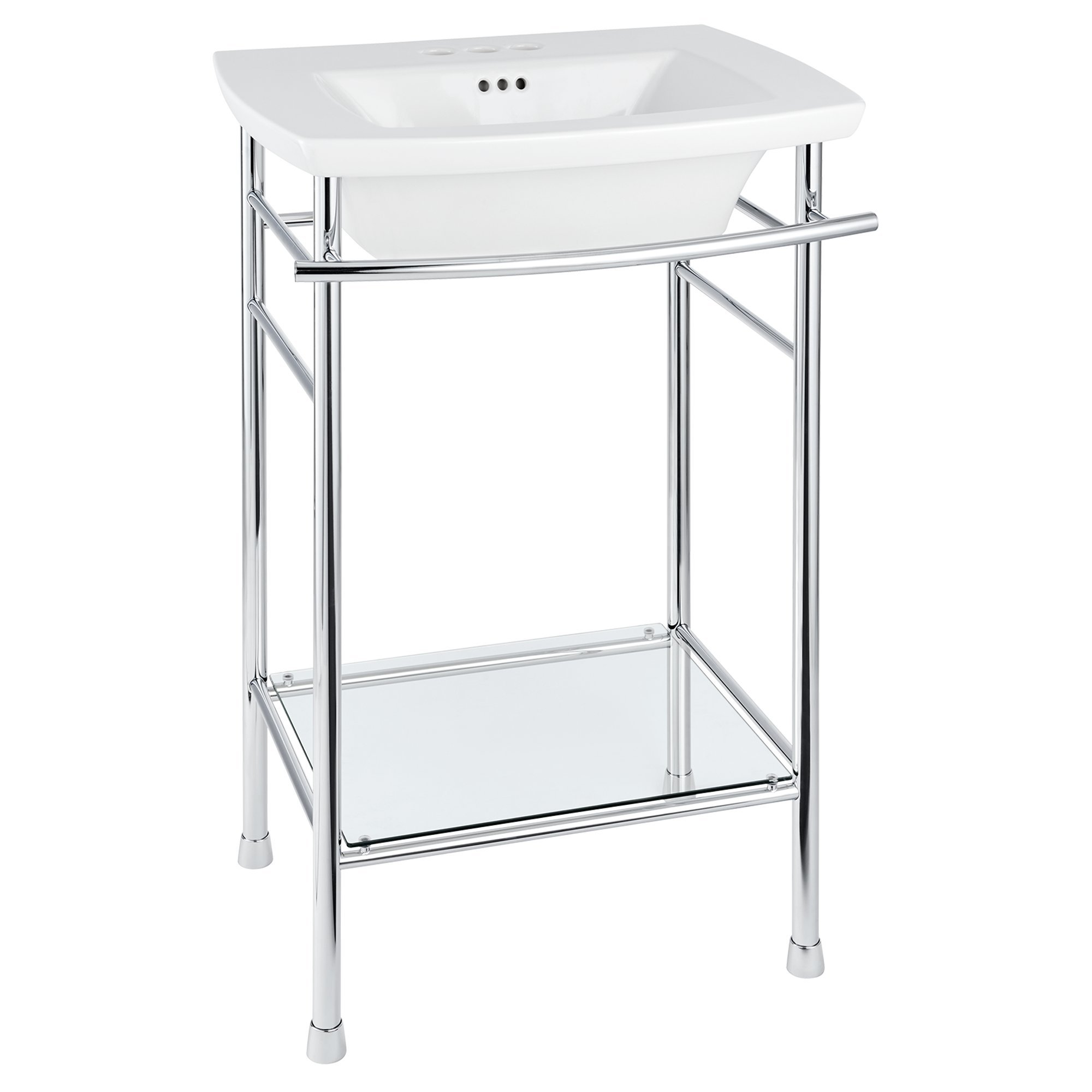 American Standard 8719000.002 Chrome Edgemere Console Table Legs - Sturdy Metal Support for Modern Desks, Vanities & Entryway Tables