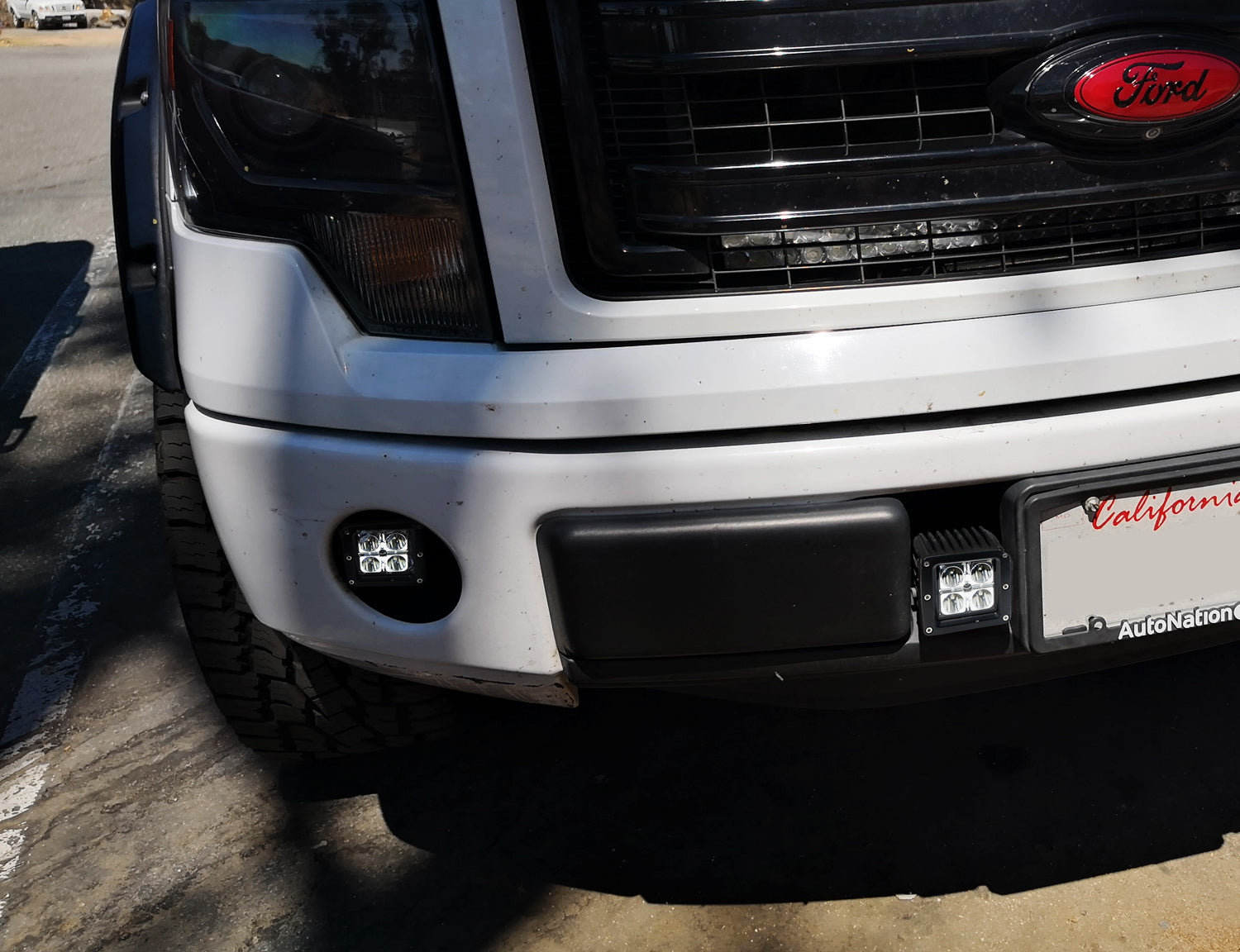 40W CREE LED Pods with Fog Lights Mounting Bracket & Wiring Harness - Compatible with 2006-2014 Ford F150 Trucks | Off-Road Lighting, Fog Light Replacement, Night Driving Safety