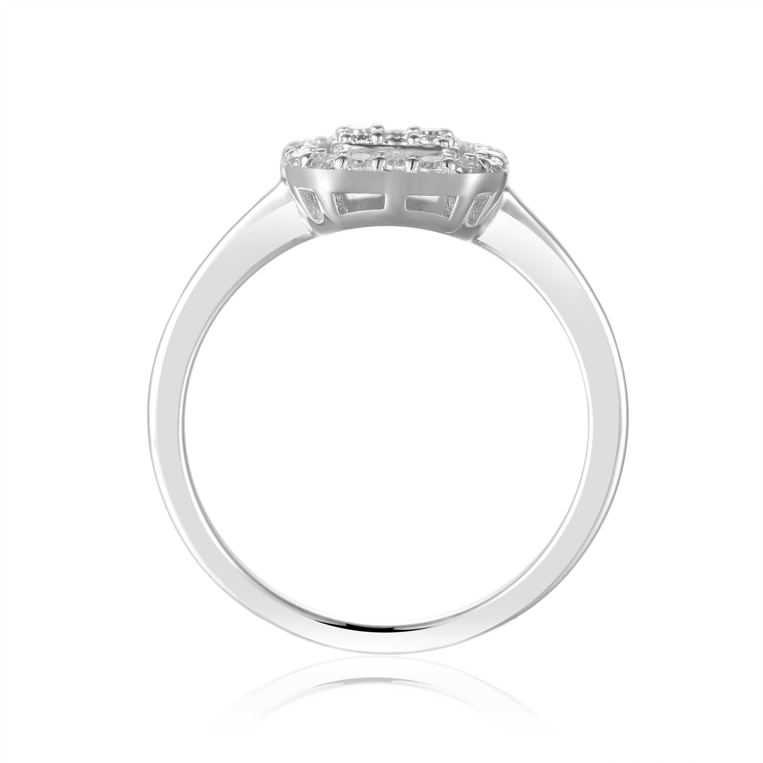 White Topaz Baguette Fashion Ring for Women - Elegant Sterling Silver Stackable Band - Perfect for Weddings, Parties & Everyday Wear