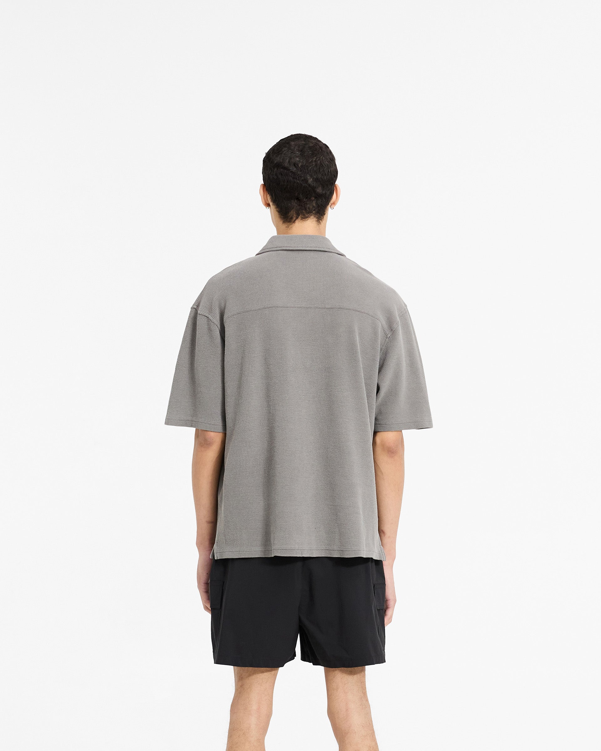 Ultimate Grey Waffle Shirt for Men - Soft & Breathable Long Sleeve Button Up - Perfect for Casual Wear, Work & Outdoor Activities