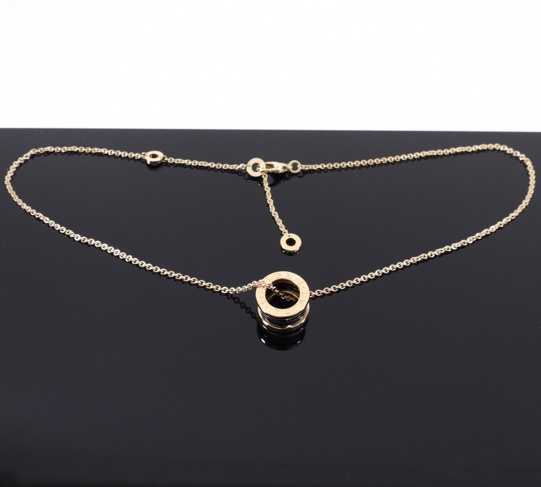 Bulgari B Zero 1 18K Rose Gold Ceramic Pendant Necklace for Women - Luxury Italian Jewelry Gift for Anniversary, Birthday & Special Occasions