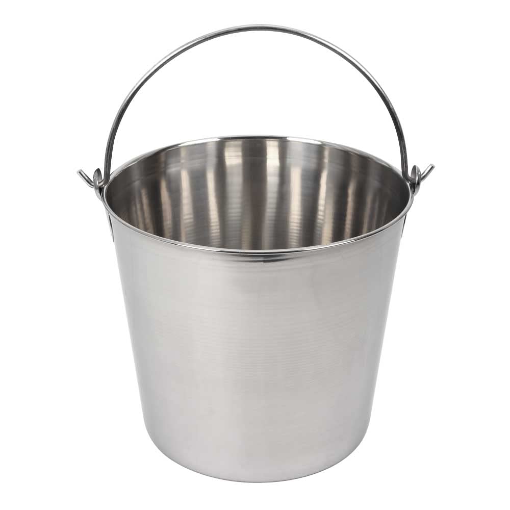 Lindy's 13-Quart Stainless Steel Bucket - Heavy Duty Seamless Multipurpose Pail for Water, Milk, Food Storage & Cleaning | Perfect for Home, Farm, Restaurant & Outdoor Use