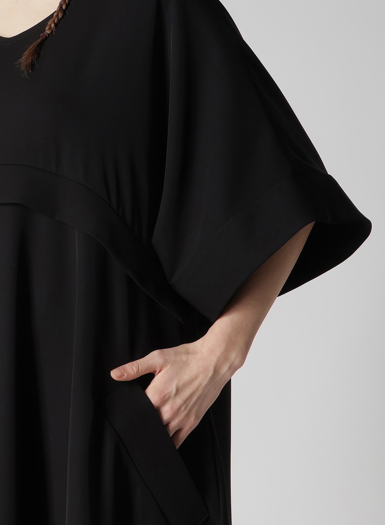 Double Satin V-Neck Flare Dress for Women - Elegant Party & Evening Gown - Perfect for Weddings, Cocktails & Special Occasions