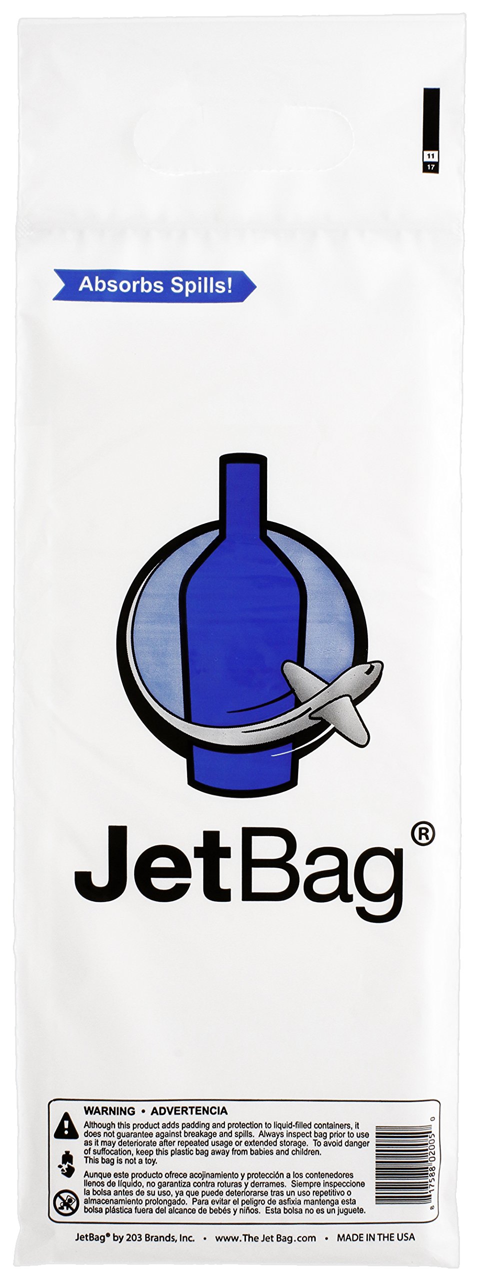 Jet Bag Bold - Original Absorbent Reusable Protective Bottle Bags (Case of 24) - Made in USA - Perfect for Spill Protection in Cars, Offices & Gyms