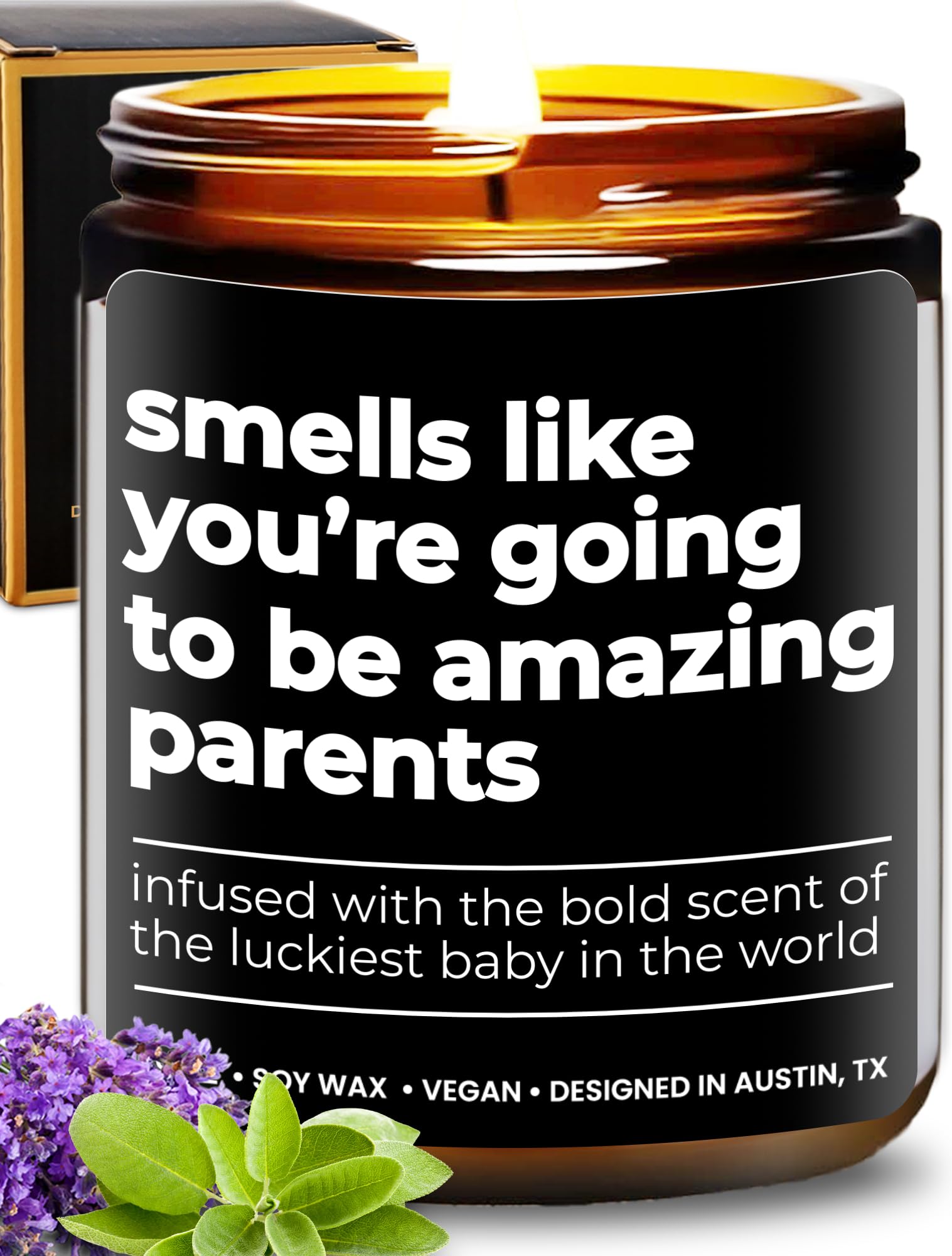 Unique New Parents Candle - Thoughtful Gender Reveal Gift for Mom & Dad, Perfect for Mother's Day & Father's Day - Ideal for Baby Showers, Nurseries & New Parent Celebrations