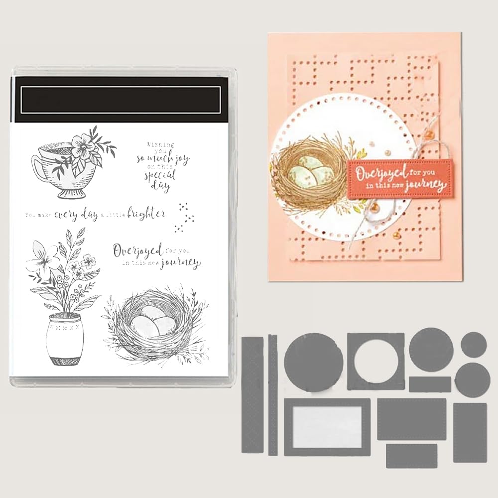 2024 Newest Card Making Stamps & Dies Set - DIY Scrapbooking, Easter & Valentine's Day Craft Supplies - Perfect for Handmade Greeting Cards, Invitations, and Paper Crafts (Z5229)