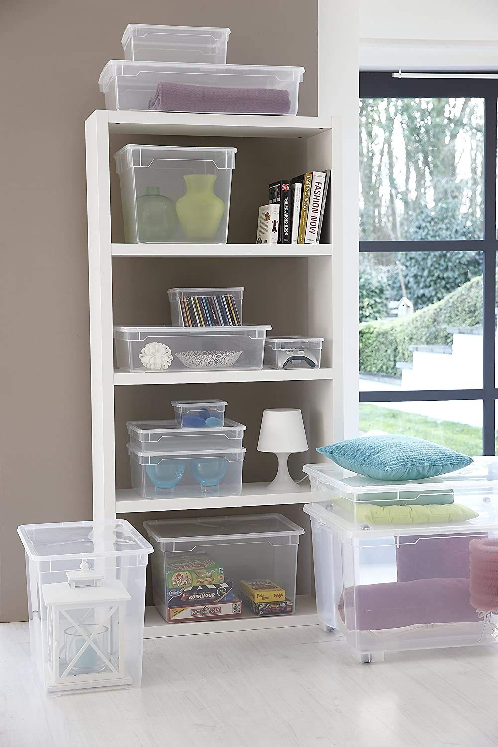 2 Liter Clear Plastic Storage Box with Lid - Airtight & Stackable for Organizing Pantry, Office, or Craft Supplies - Compatible with My Box App