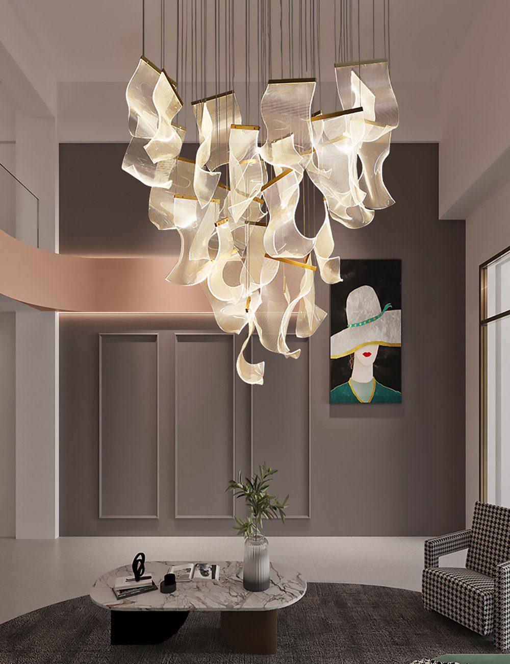 Modern Acrylic LED Chandelier - Energy Efficient Crystal Ceiling Light Fixture for Dining Room, Bedroom, Living Room Decor
