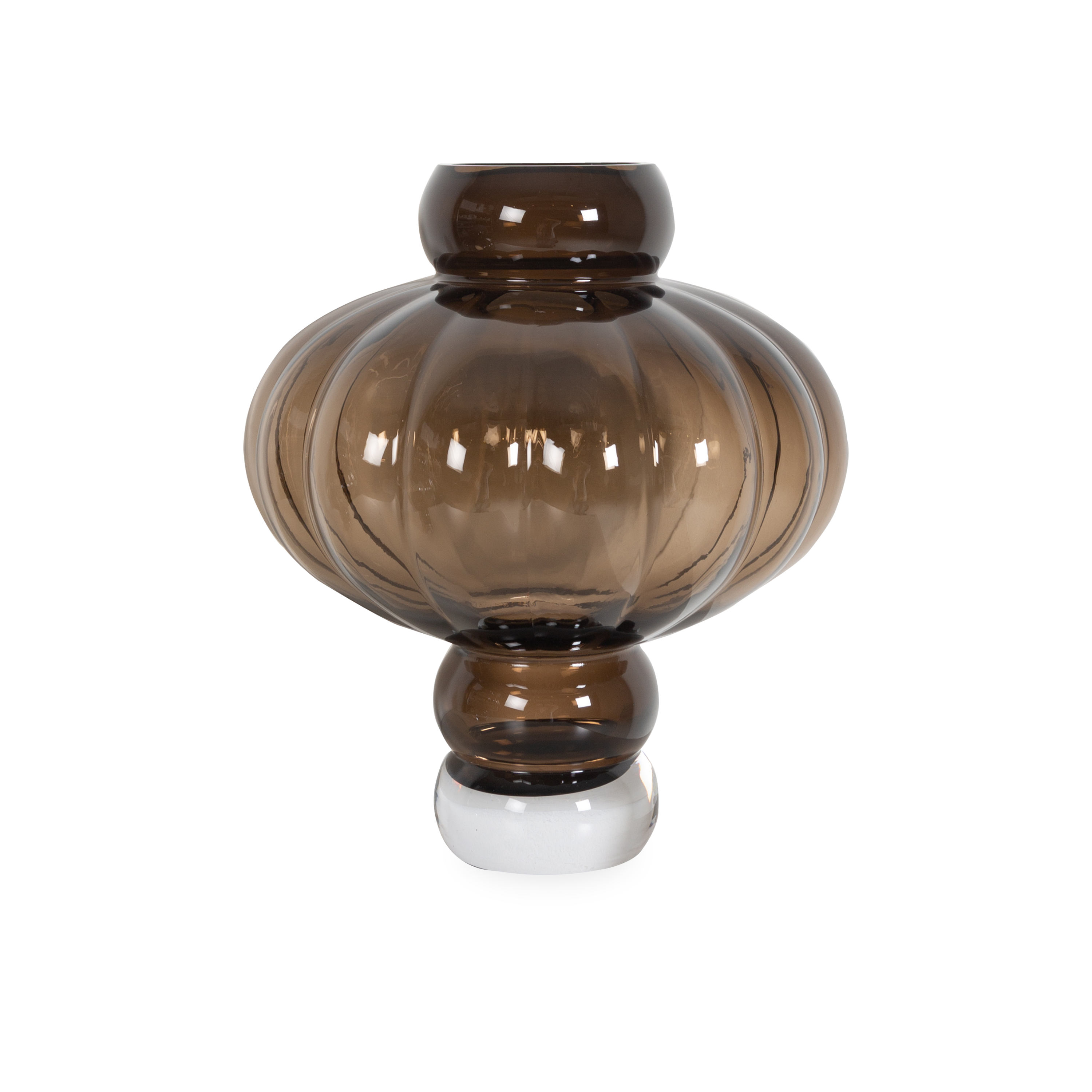 Glass Smoke Balloon Vase - Elegant Decorative Centerpiece for Weddings, Parties & Home Decor