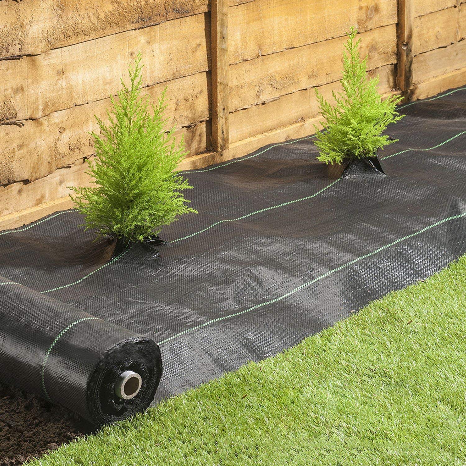 Agfabric Heavy Duty 6x300ft Landscape Fabric Weed Barrier - 3.9oz Black Ground Cover for Gardens, Lawns & Landscaping | Durable Weed Control Mat for Flower Beds, Vegetable Gardens & Pathways