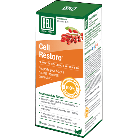 Bell Cell Restore Supplement - 60 Vegan Capsules for Cellular Repair & Detox - Supports Immune Health & Energy Boost - Perfect for Daily Wellness & Active Lifestyles