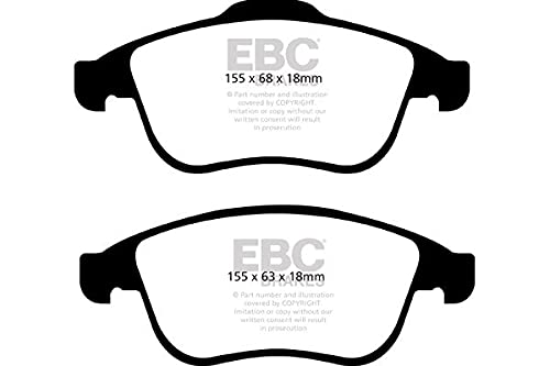 EBC Brakes DP22071 Green Stuff Brake Pads - High Performance Ceramic Brake Pads for Cars, Trucks & SUVs - Perfect for Daily Driving & Track Use