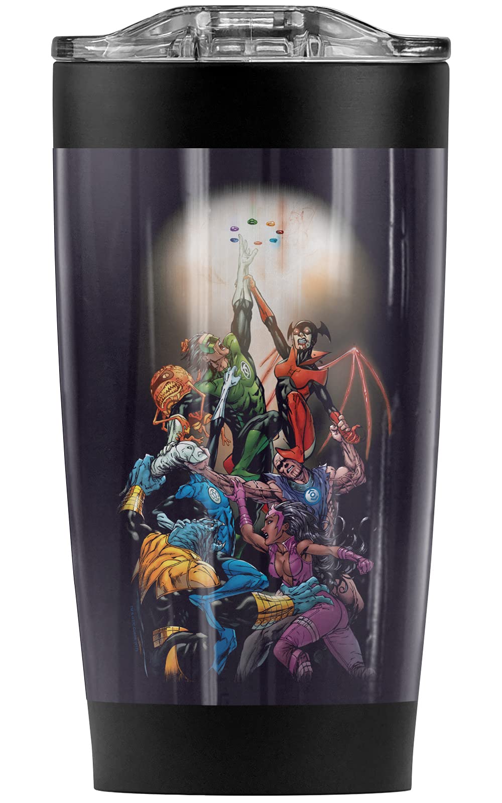 Green Lantern New Guardians #1 Stainless Steel Tumbler 20 oz - Vacuum Insulated Coffee Travel Mug with Leakproof Sliding Lid | Double Wall Insulation for Hot & Cold Drinks | Perfect for Office, Gym, Camping and Road Trips