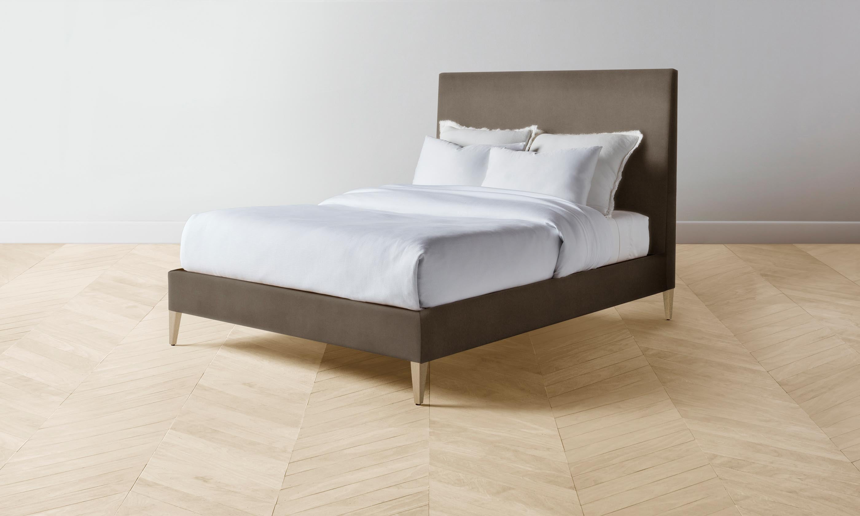 Luxury Essex Bed with Premium Mohair Mink Fabric - Elegant Bedroom Furniture for Master Suites & Guest Rooms