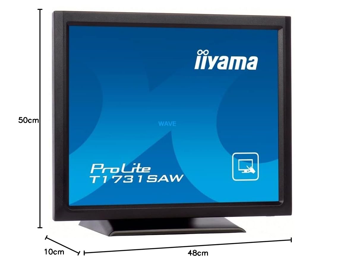 IIYAMA Prolite T1731SAW-B5 17 Inch Touch Screen Monitor with 1280 x 1024 Resolution - Black | Perfect for Office Work, Digital Signage, and Interactive Presentations