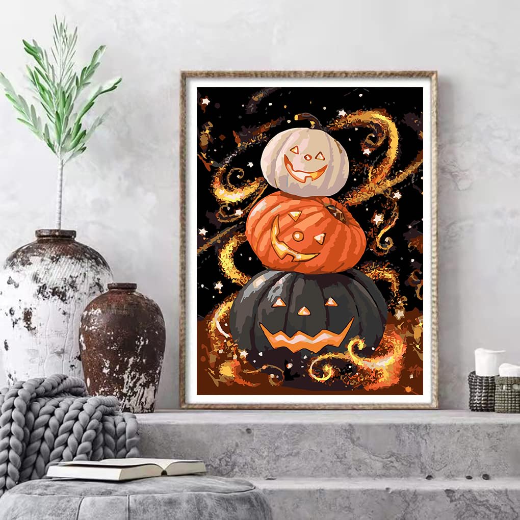 Halloween Paint by Numbers Kit for Adults Beginners - DIY Oil Painting Canvas 16