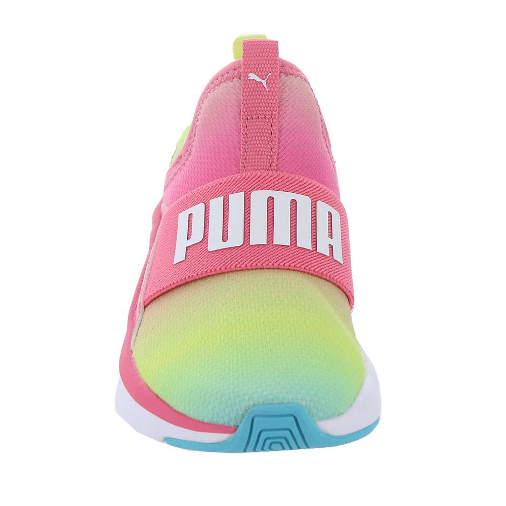 PUMA Soft Sophia Slip-On Ombre Sneakers for Little Girls - Comfortable Kids Casual Shoes for School, Play & Everyday Wear