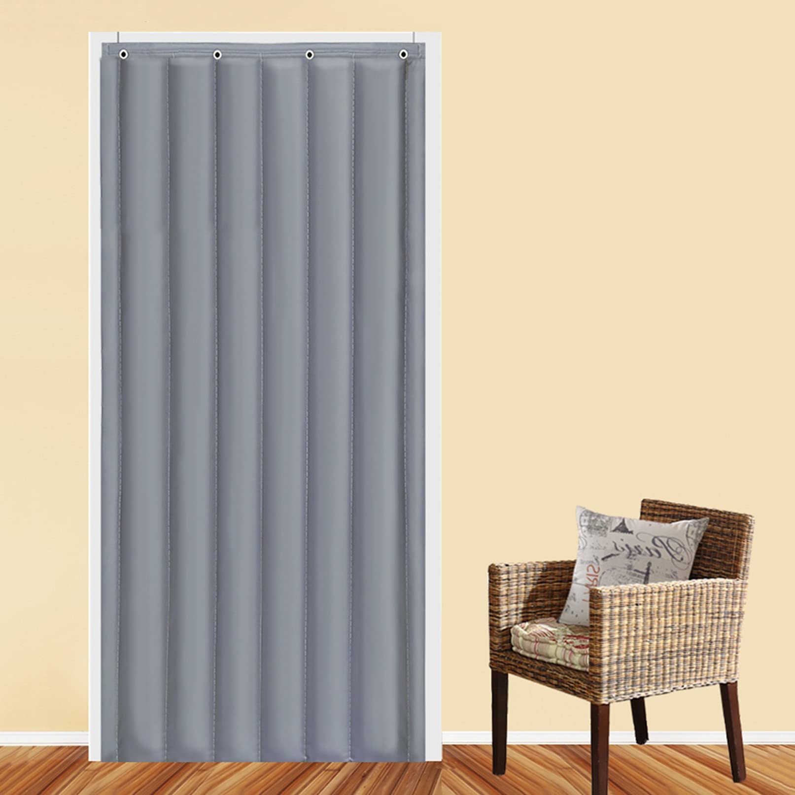 Thermal Insulated Door Curtain - Noise Reduction, Windproof & Waterproof Door Cover - Heavy Duty Soundproof Blanket for Cold Protection - 39 Sizes Available - Perfect for Home, Office, and Warehouse Doorways