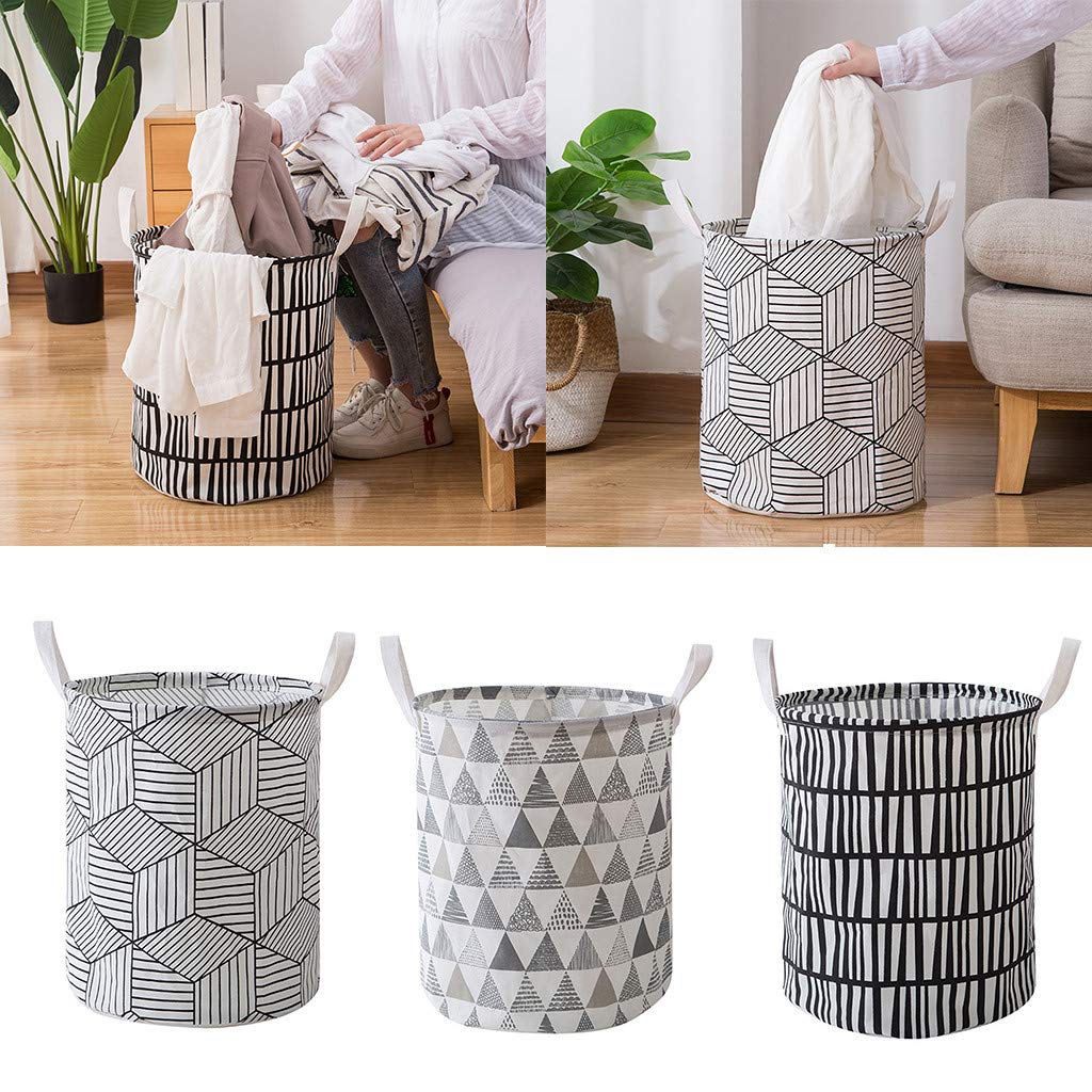 Foldable Laundry Basket with Handle - Collapsible Storage Organizer for Kids Toys, Baby Clothes & Home Organization | Perfect for Nursery, Playroom & Closet Storage