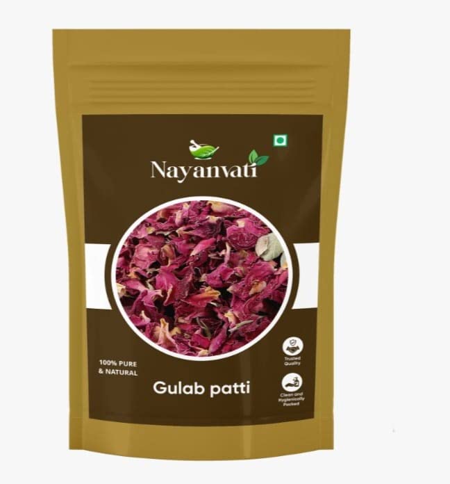 Nayanvati Pure Gulab Patti Rose Petal 100g | Premium Dried Rose Petals for Tea, Skincare & Aromatherapy | Perfect for Baking, DIY Beauty & Home Decor