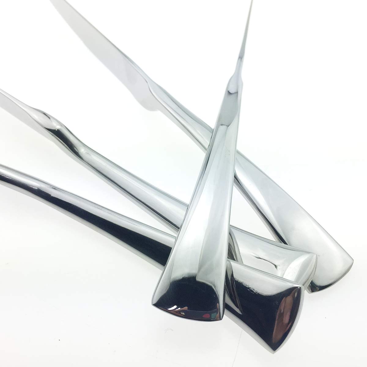 Premium 18/10 Stainless Steel Steak Knife Set of 6 - Professional Chef Grade Steak Knives for Commercial Kitchens & Home Use - Mirror Polished Silver - Perfect for BBQ, Weddings, Dinner Parties & Everyday Dining
